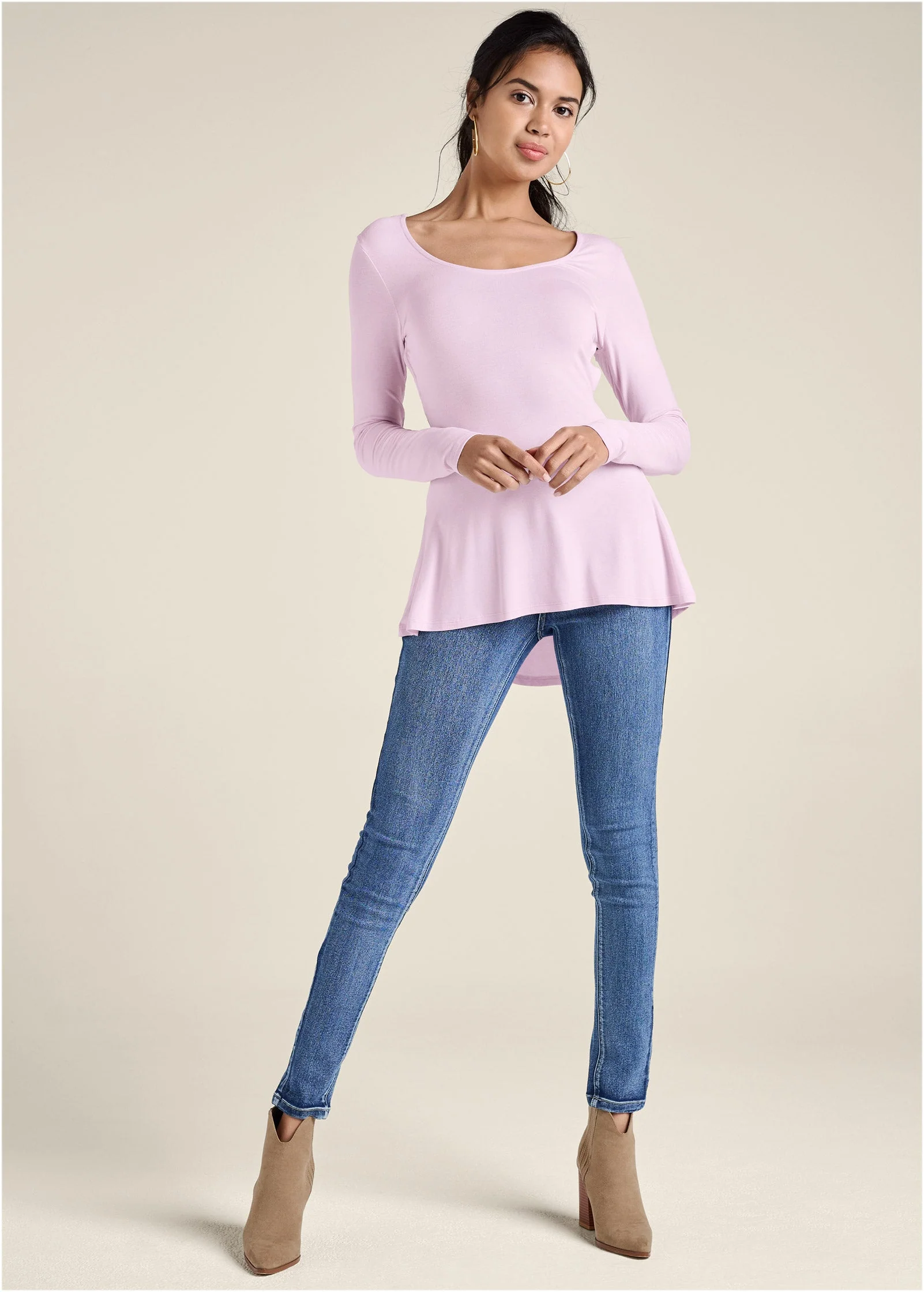 Strappy Open Back Top - Lilac - Image 3