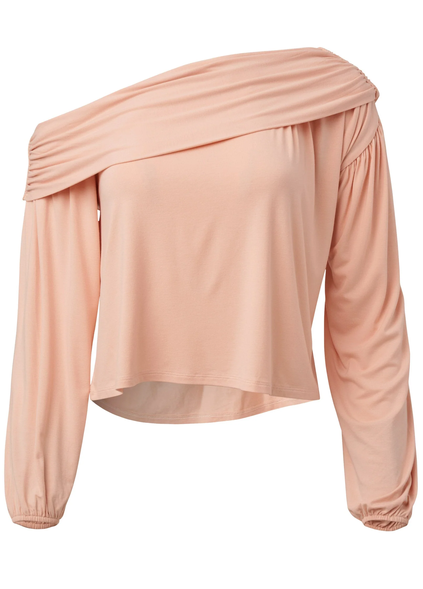 Off-Shoulder Knit Top - Peach Blush - Image 6