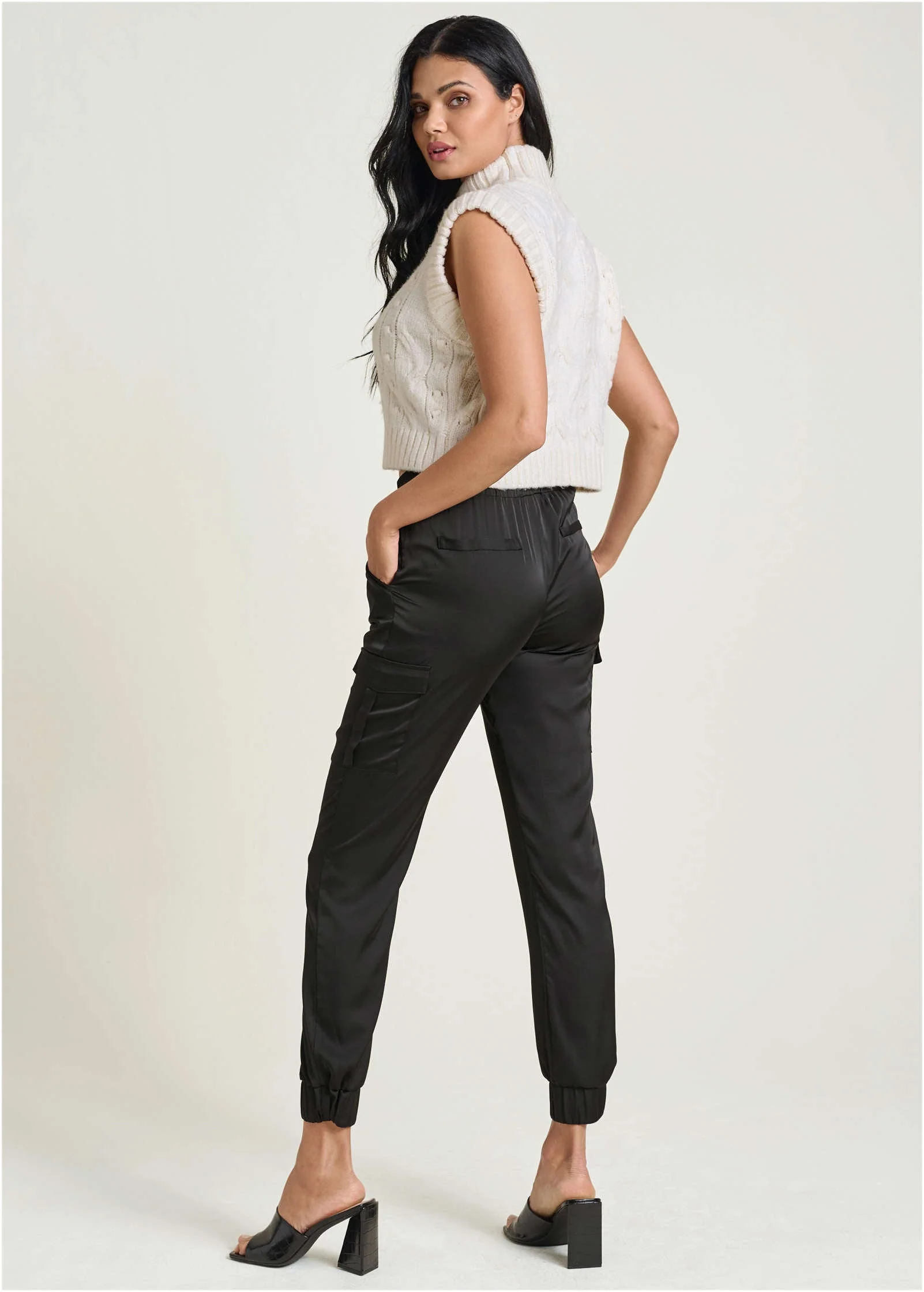 Cable Knit Sweater - Cloud Dancer - Image 3