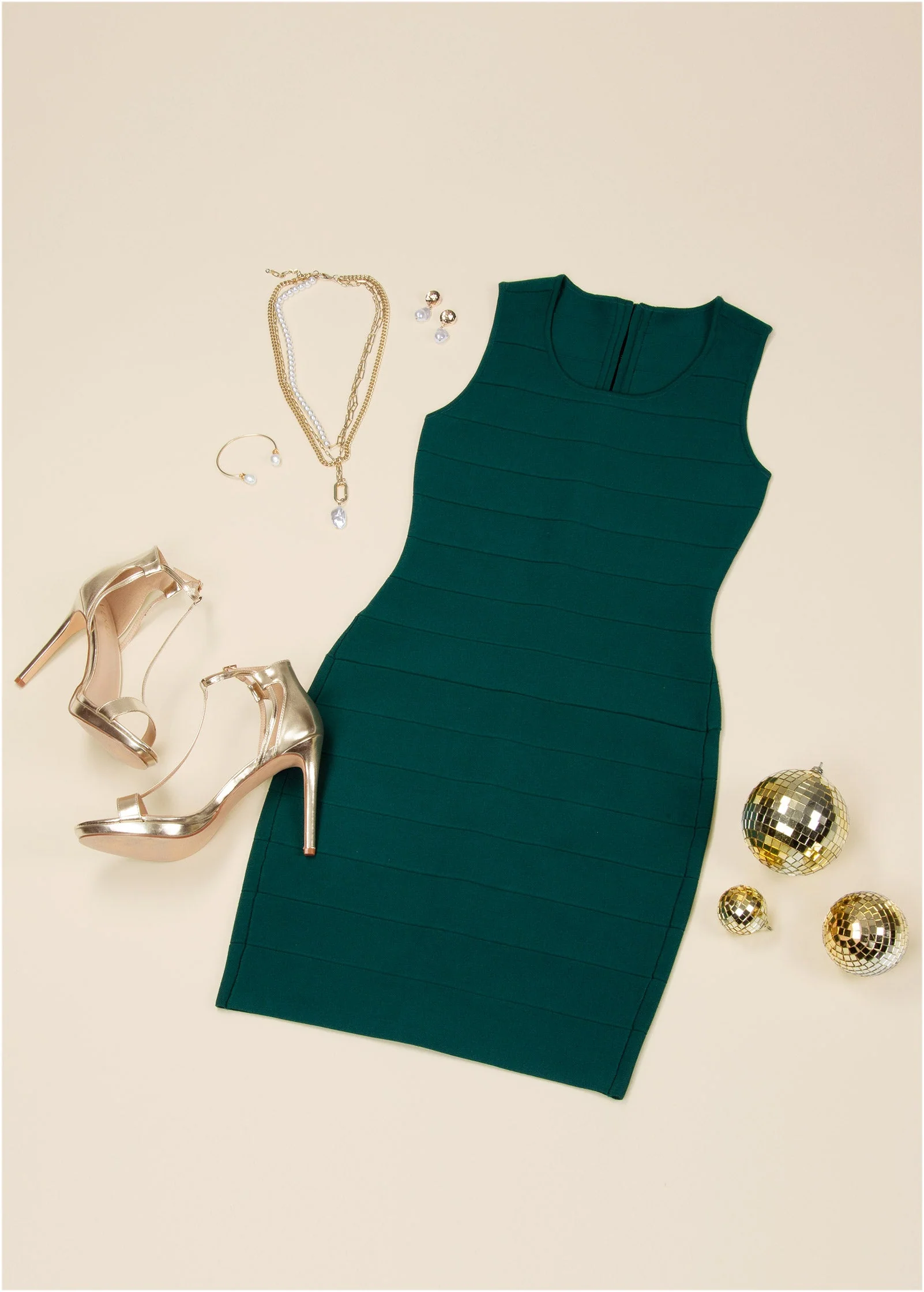 Bandage Mini Dress - Green - Image 10