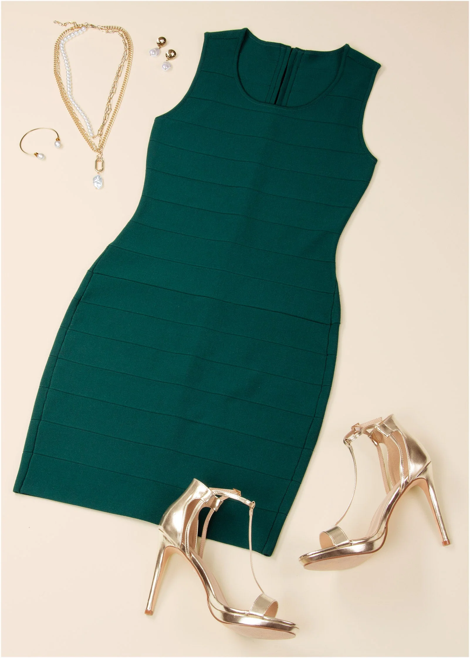 Bandage Mini Dress - Green - Image 7