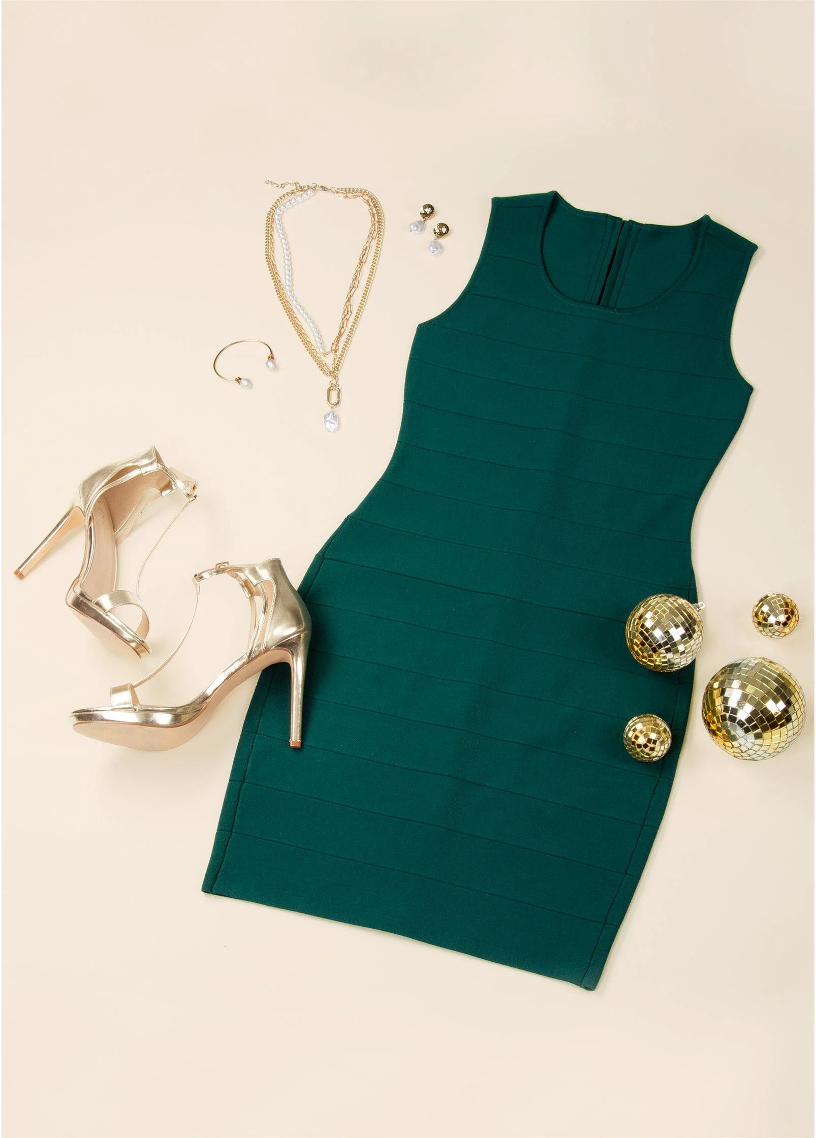 Bandage Mini Dress - Green - Image 9