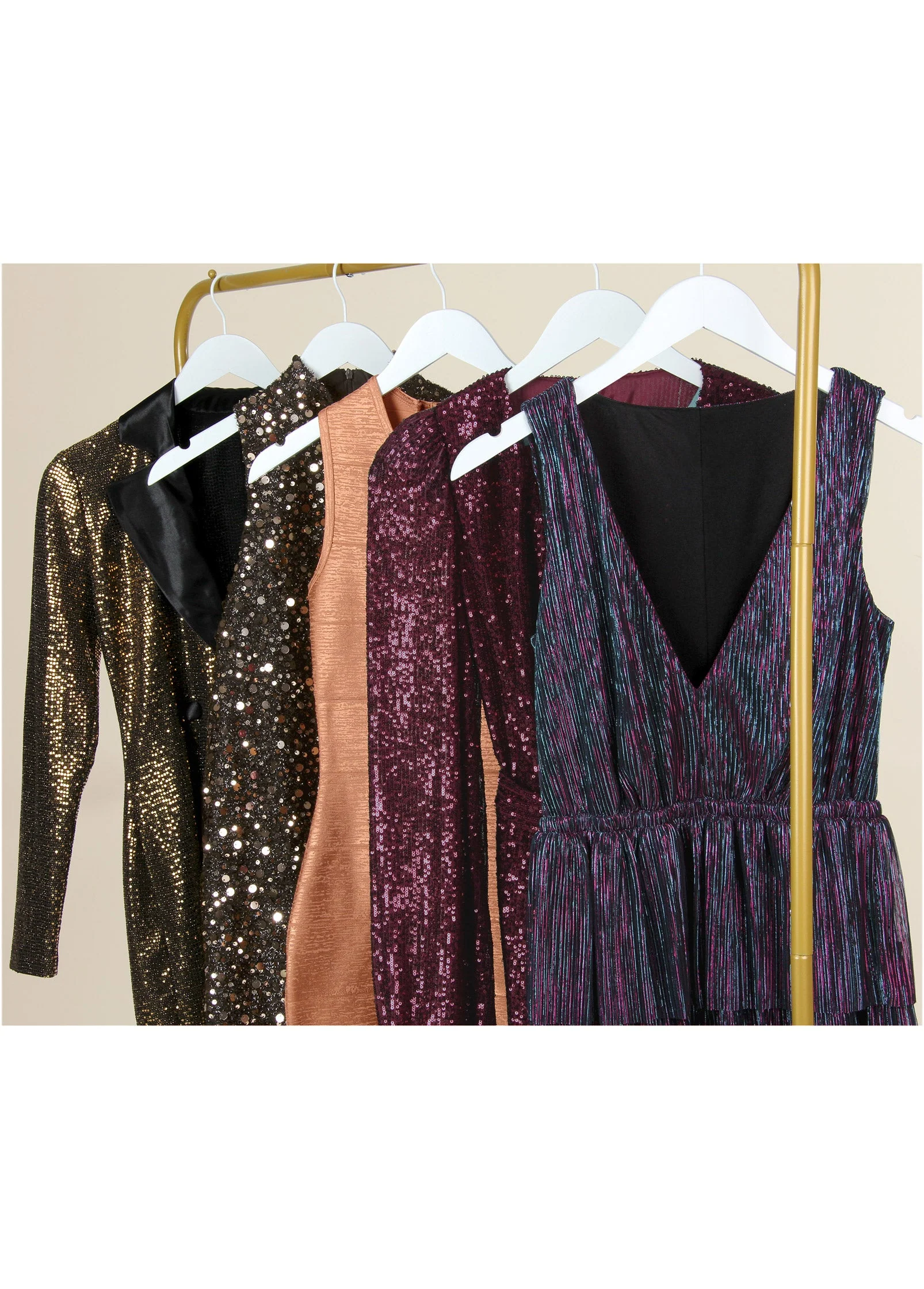 Bandage Mini Dress - Rose Gold - Image 6