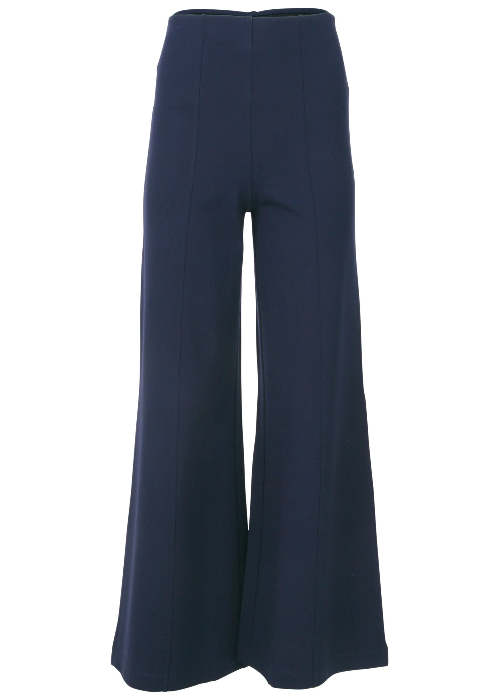 Smoothing Ponte Wide-Leg Pants - Navy - Image 6