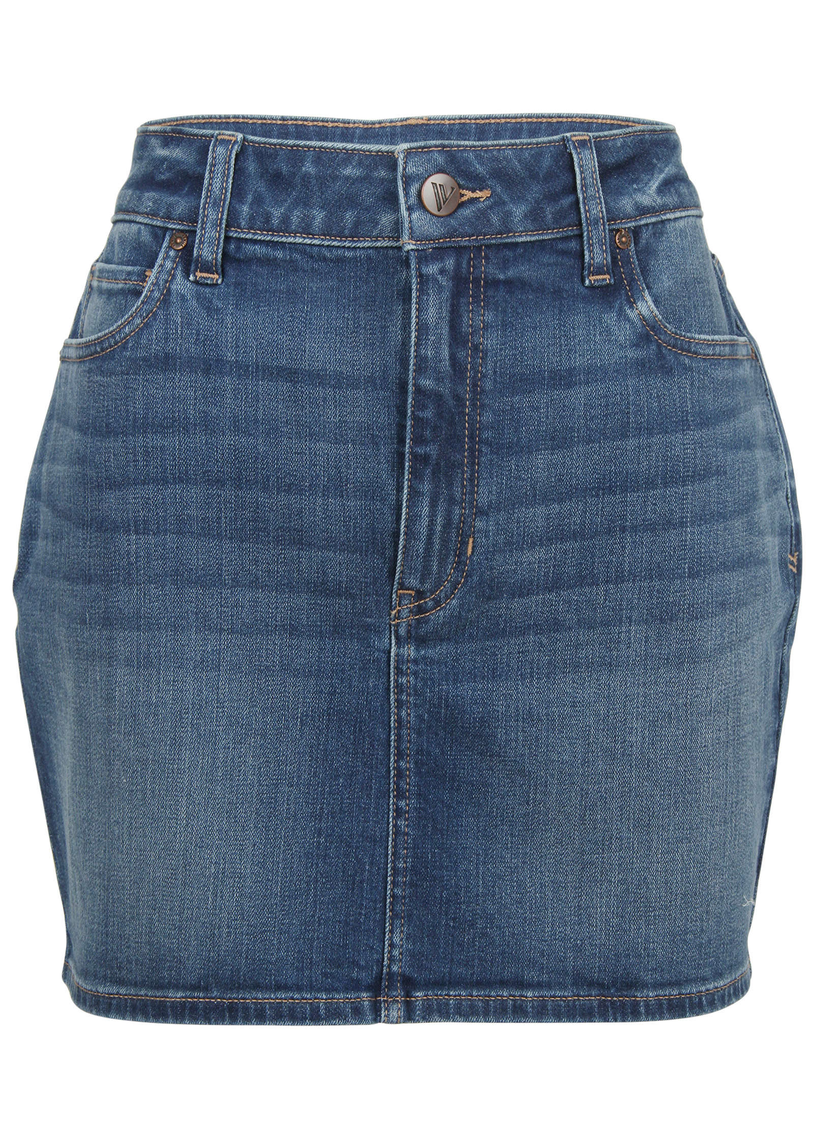 Denim Mini Skirt  - Medium Wash - Image 5