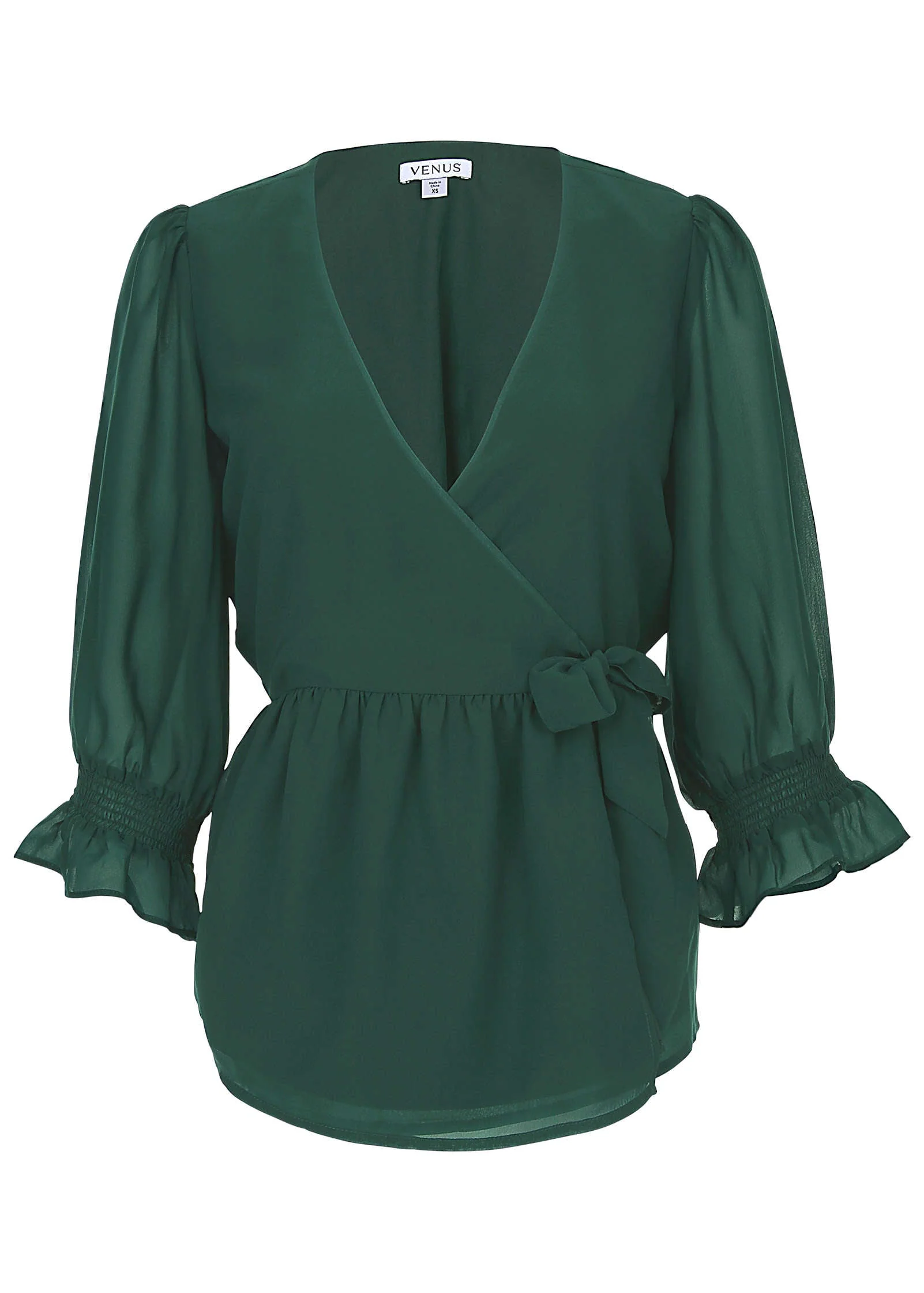 Wrap Tie Blouse - Aventurine - Image 5