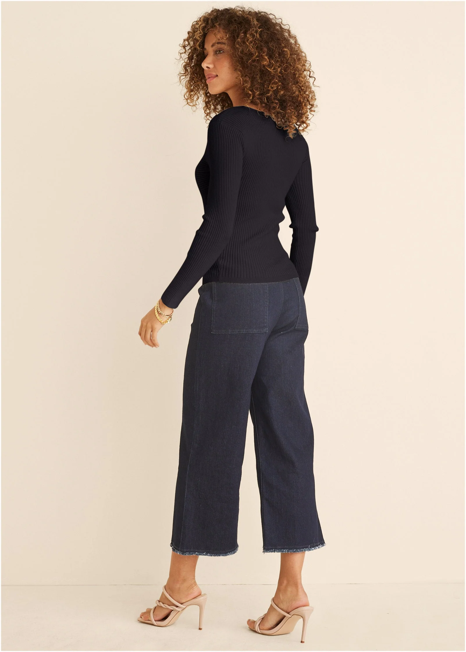 Long Sleeve Sweater - Jet Black - Image 3