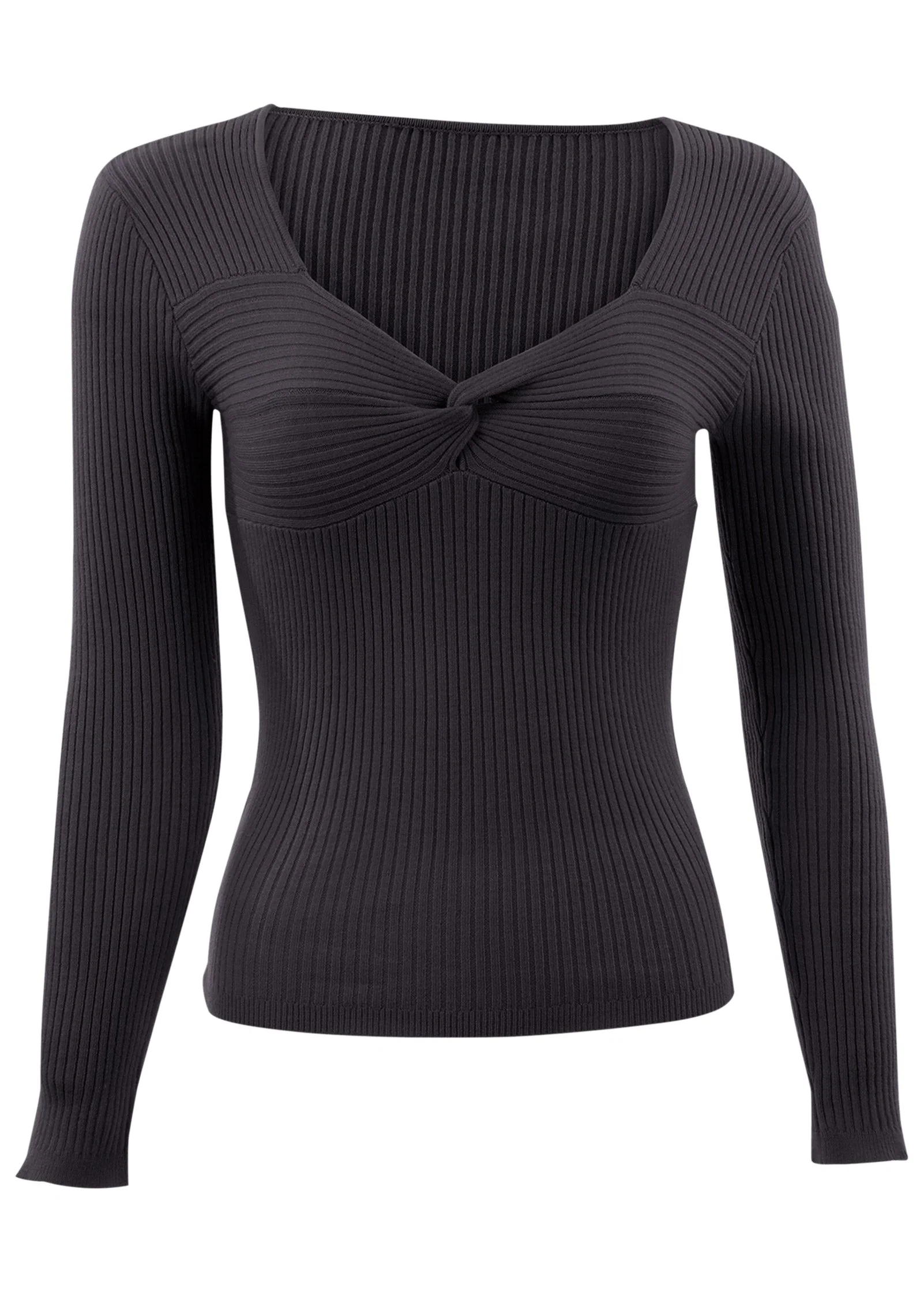 Long Sleeve Sweater - Jet Black - Image 4