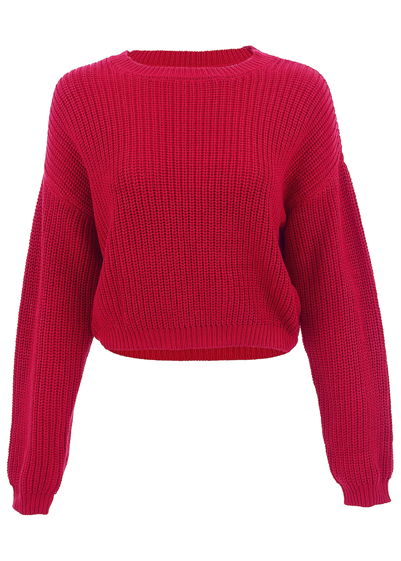 Slub Crew Sweater - Red - Image 5