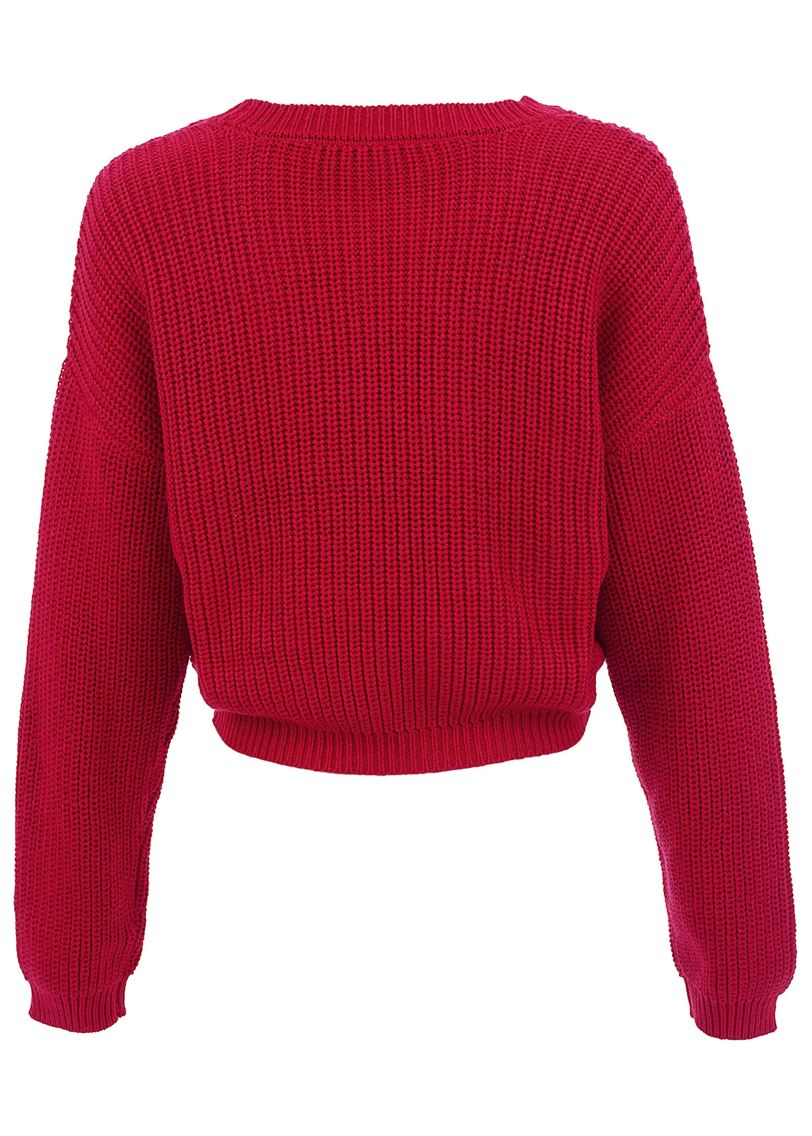 Slub Crew Sweater - Red - Image 6