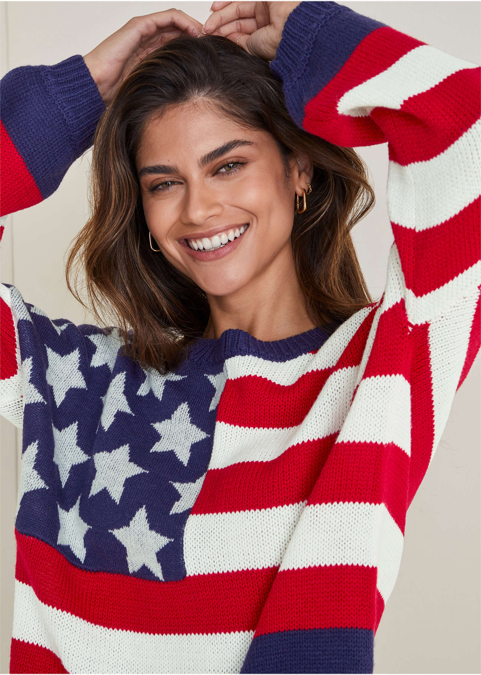 Stars And Stripes Sweater - Racing Red Multi - Image 4