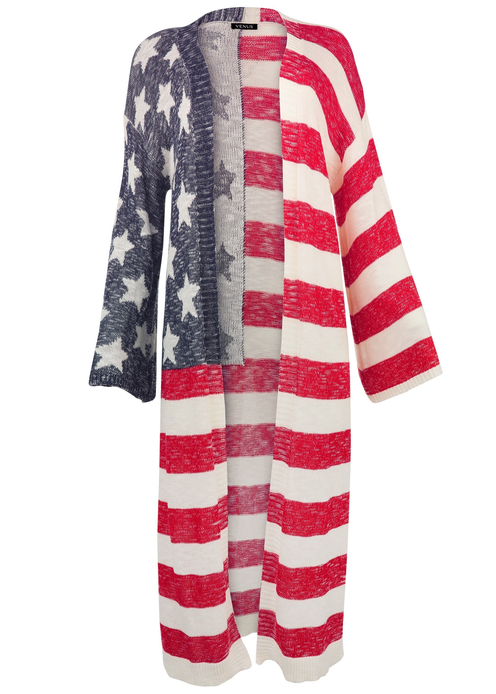 Cotton Americana Cardigan - Racing Red Multi - Image 4