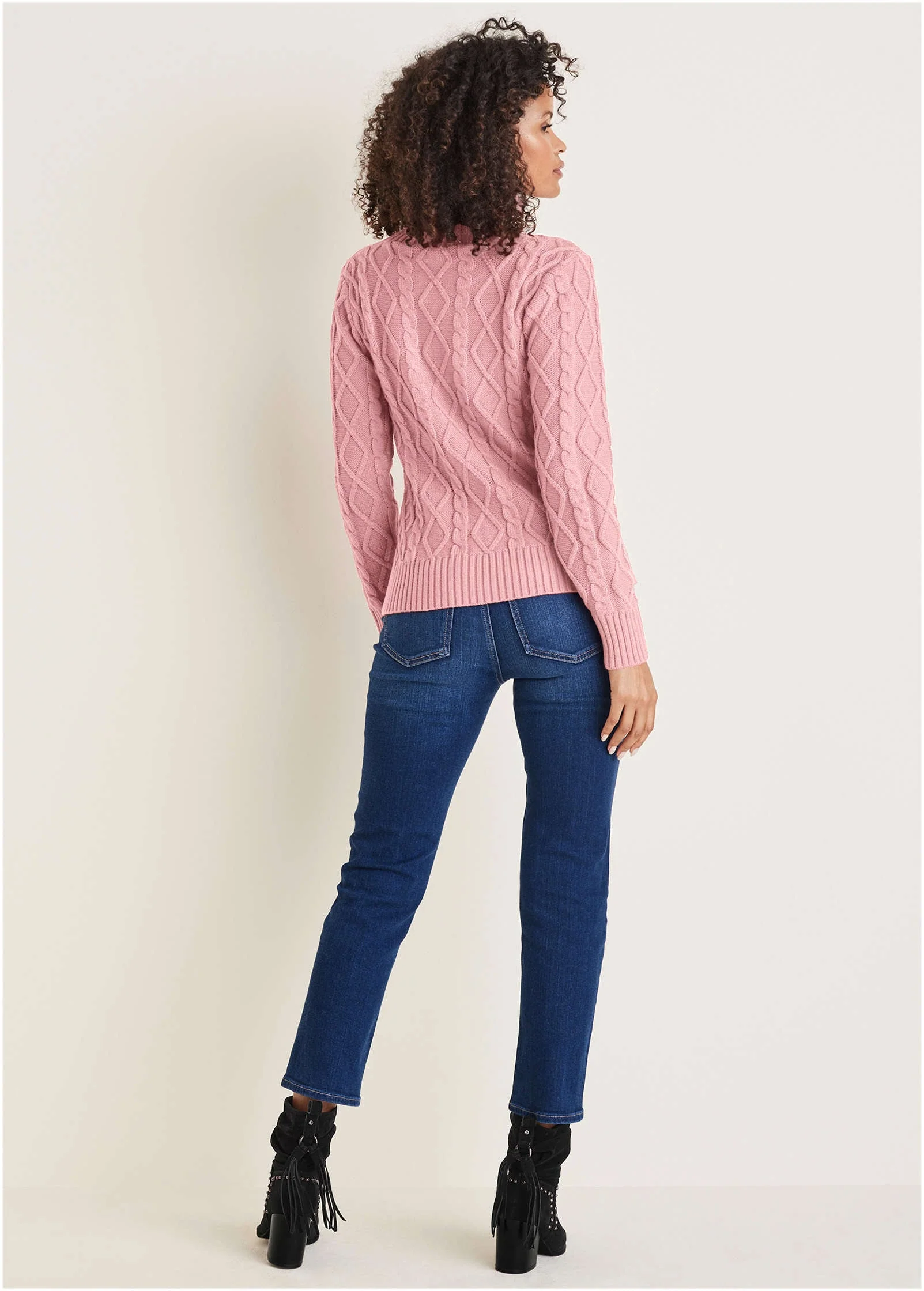 Zip Pullover - Bleached Mauve - Image 3