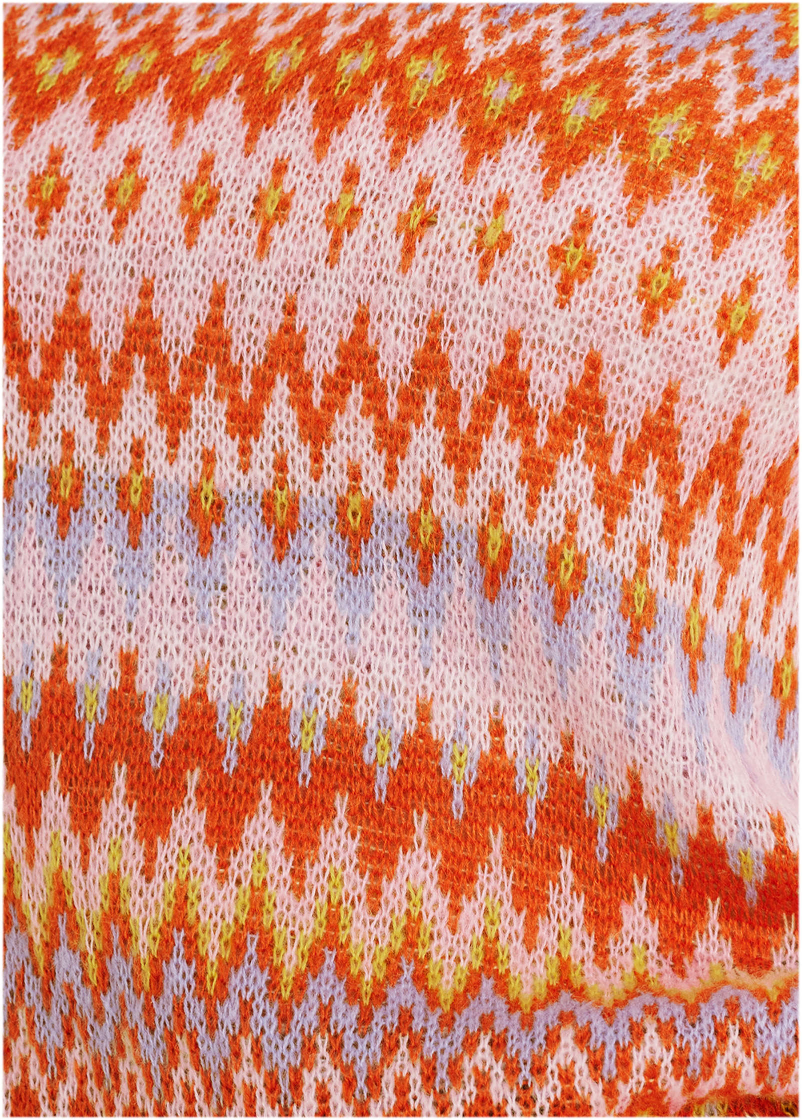 Fair Isle Mock Neck Sweater - Peach Dust - Image 5