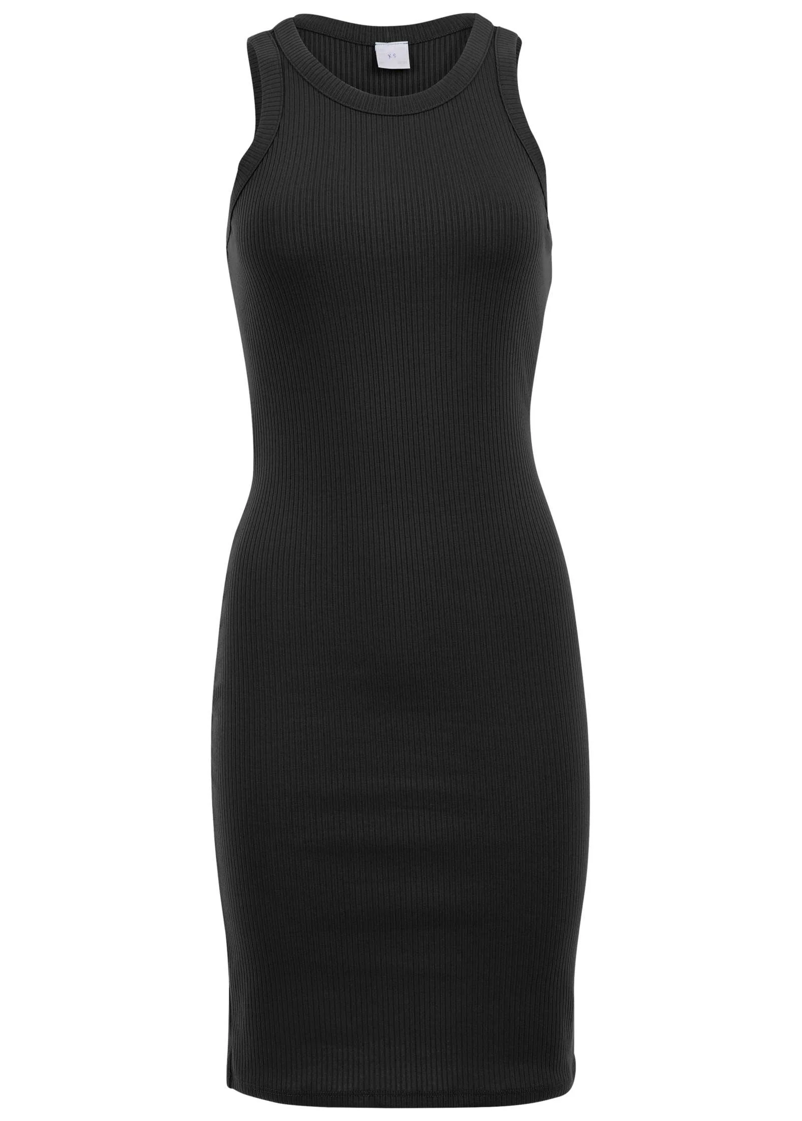 Flexrib Mini Dress - Jet Black - Image 3