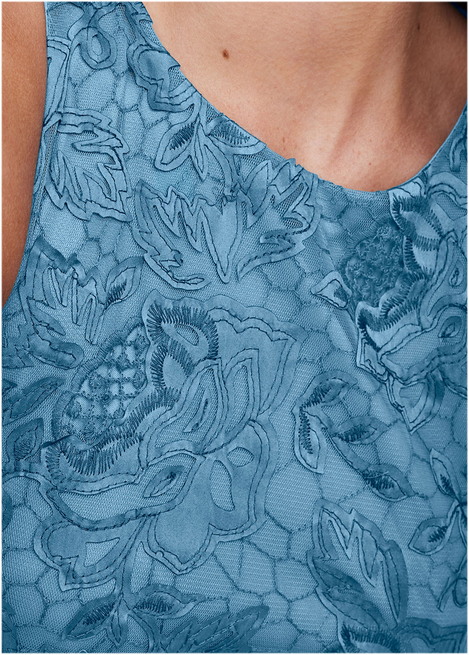 Lace Mini Dress - Niagara - Image 3