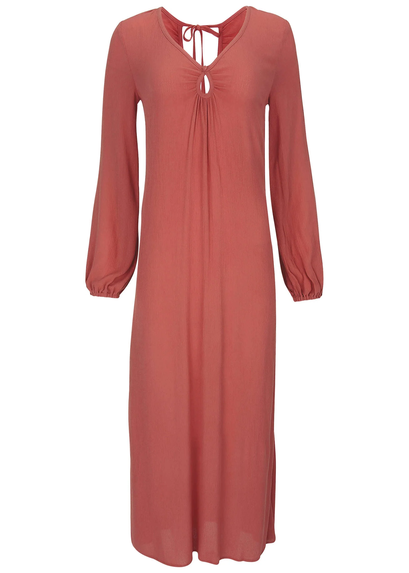 Keyhole Maxi Dress - Mineral Red - Image 4