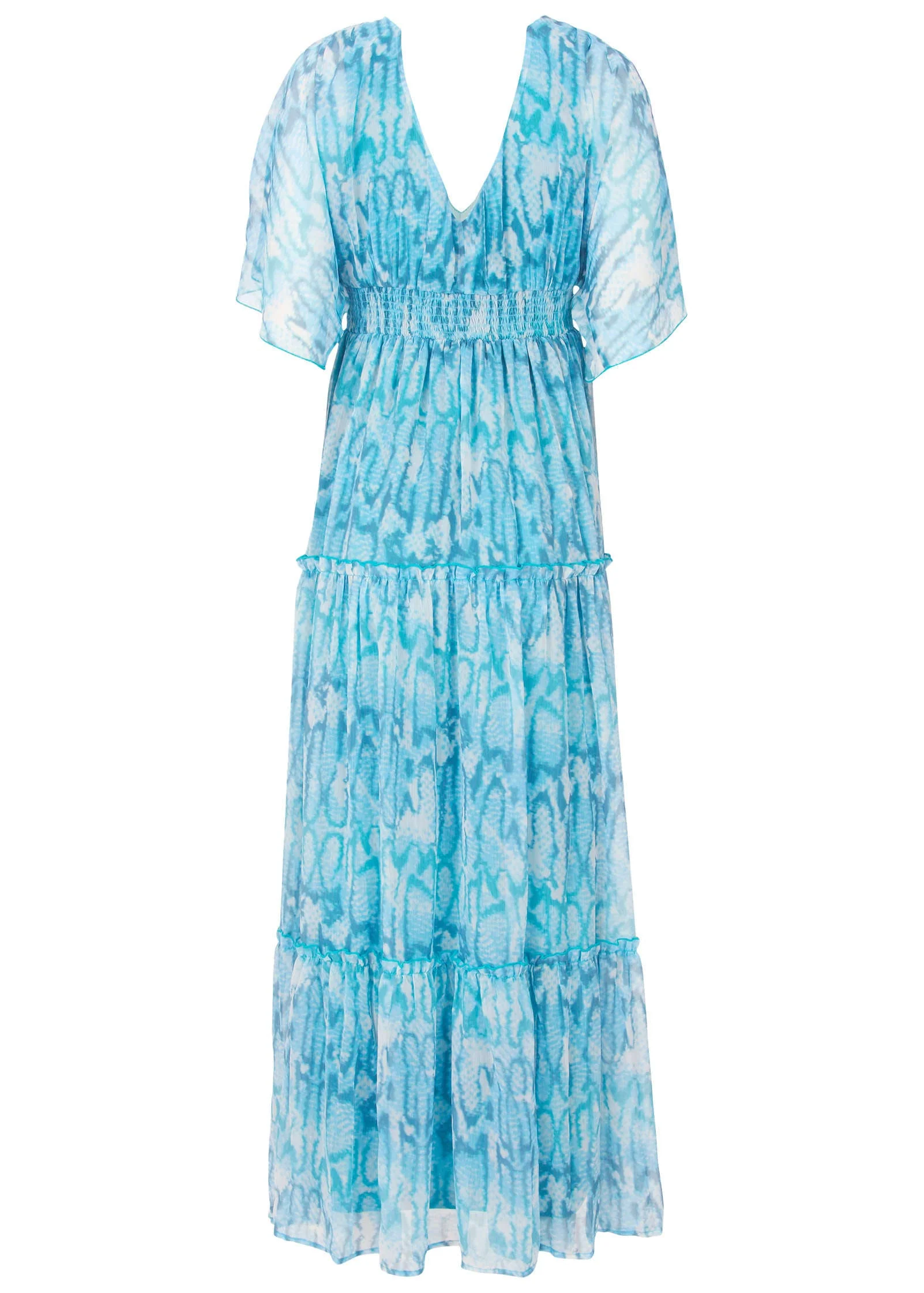 Flutter Sleeve Maxi Dress - Water Snake - Image 4